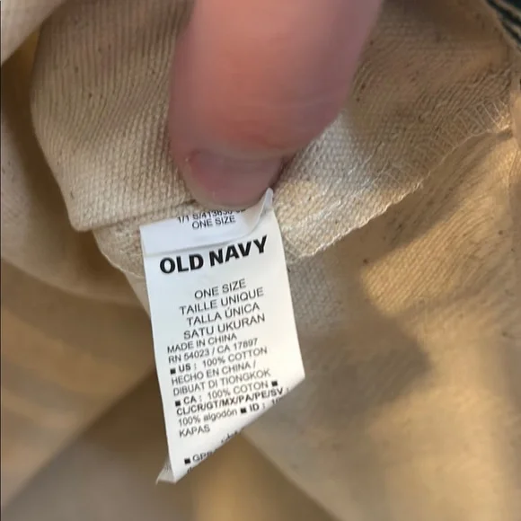 NWOT Old Navy Plaid Tote Bag in Green and Cream - Picture 5 of 5